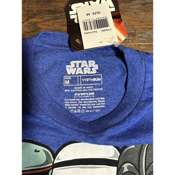 Star Wars Fifth Sun Men’s T-Shirt Blue Medium Chibi Characters NWT tshirt - Picture 3 of 9